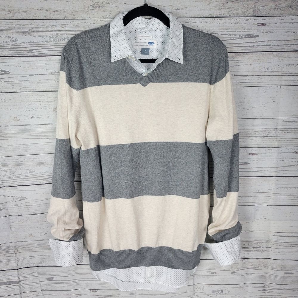 Men's Old Navy Button-up w/ Free Layering Sweater, Size Mediums